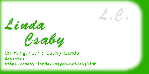 linda csaby business card